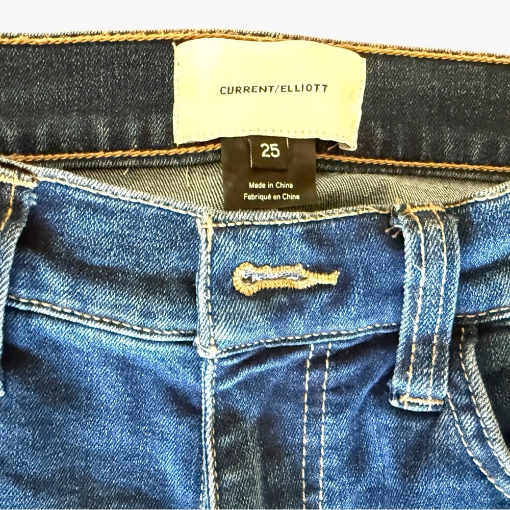 CURRENT/ELLIOTT Women’s Mid-Rise Blue Skinny Jeans - The Stiletto - Picture 6 of 7